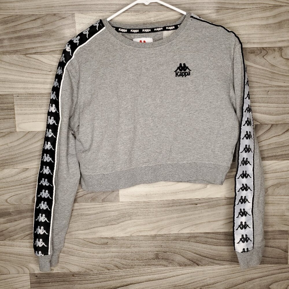 Kappa Boxy Cropped Monogram Pullover Sweatshirt W… - image 1